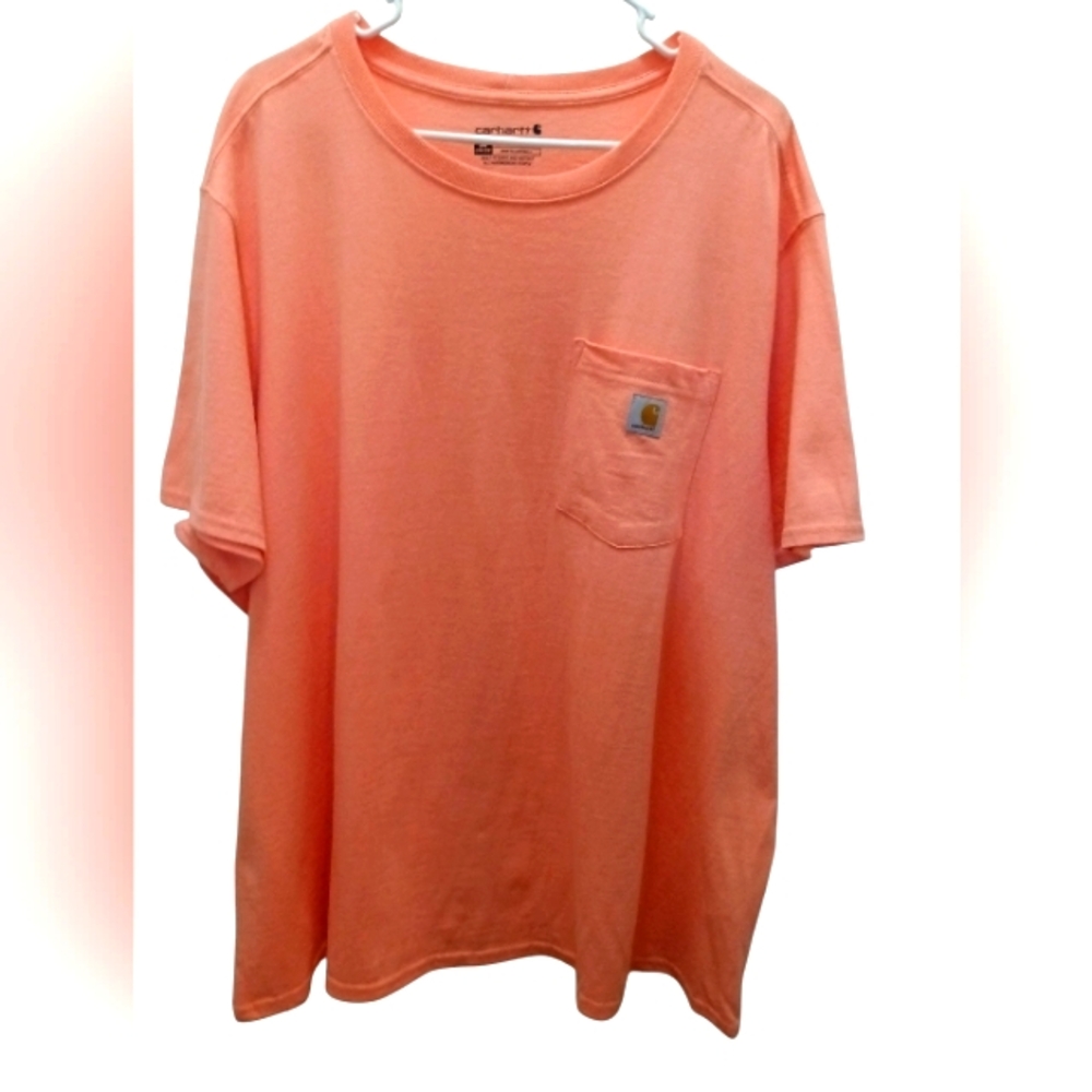 Carhartt Men's Peach Short Sleeve Loose Fit Heavy Weight Cotton Tee 3XL